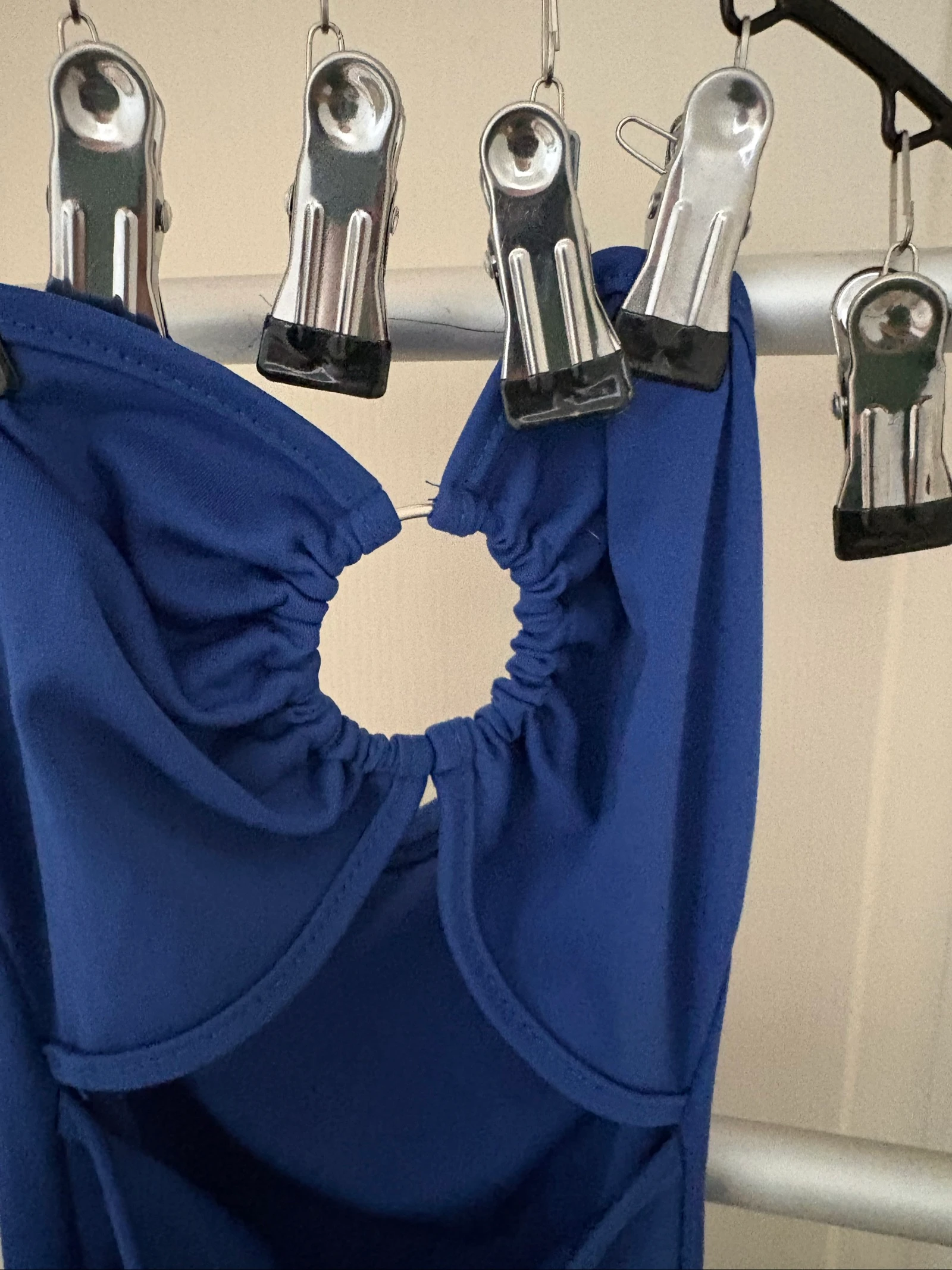 Asymmetrische blauwe rugvrije jurk - Maat XS/XXS – photo 3